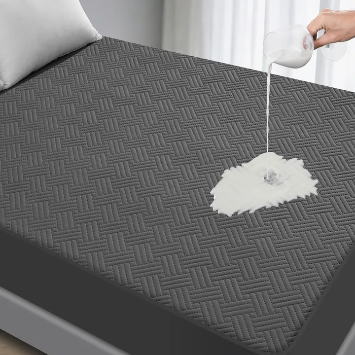 GOPOONY Deep Pocket Waterproof Mattress Protector in Gray